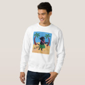 Aloha schwarzer Labrador Sweatshirt (Vorne ganz)