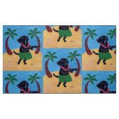 Aloha schwarzes Labrador Stoff (Fat Quarter (45,7 x 55,9 cm))
