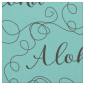 ALOHA schwarzes, nahtloses Muster mit LINES Stoff (Nahaufnahme)