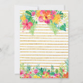 Aloha Script Tropical Birthday Luau Einladung (Rückseite)
