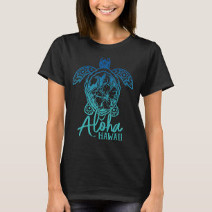 Aloha Sea Turtles Hawaiian Marine Turtle Blume Tr T-Shirt