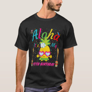 Aloha sein 11. Geburtstag Hawaii Girls Sunglass P T-Shirt