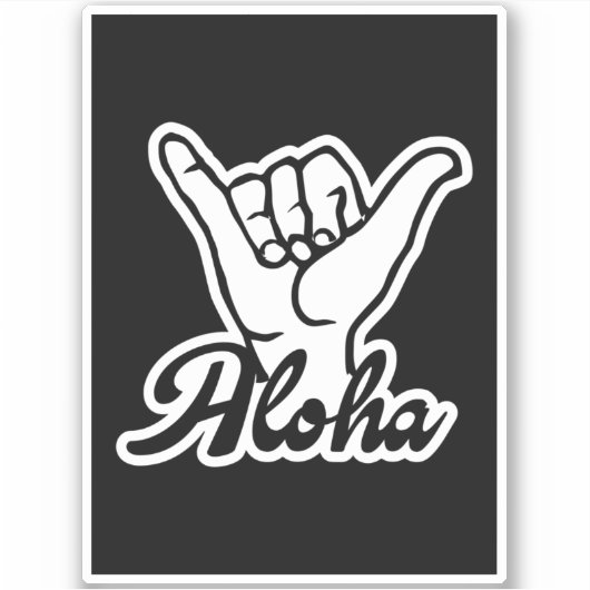 Aloha Shaka Hand, Hang Loose sign Aufkleber (Vorderseite)