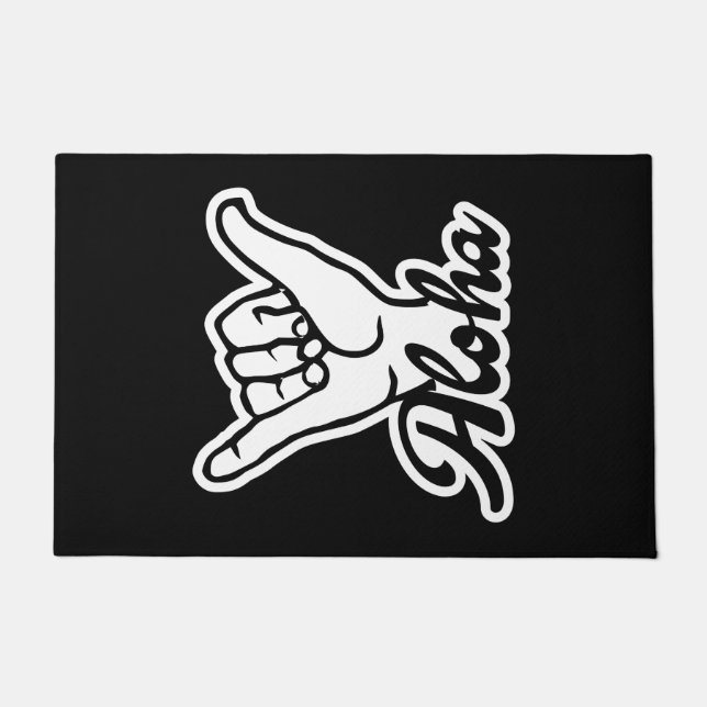 Aloha Shaka Hand, Hang Loose sign Fußmatte (Vorderseite)