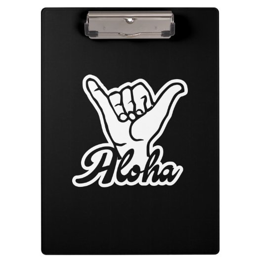 Aloha Shaka Hand, Hang Loose sign Klemmbrett (Vorderseite)