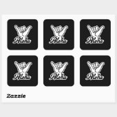 Aloha Shaka Hand, Hang Loose sign Quadratischer Aufkleber (Blatt)