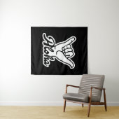 Aloha Shaka Hand, Hang Loose sign Wandteppich (Beispiel (Horizontal))