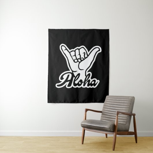 Aloha Shaka Hand, Hang Loose sign Wandteppich (Beispiel)