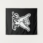 Aloha Shaka Hand, Hang Loose sign Wandteppich (Vorderseite (Horizontal))