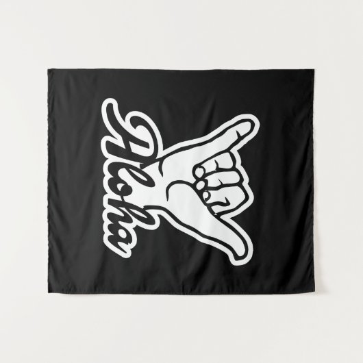 Aloha Shaka Hand, Hang Loose sign Wandteppich (Vorderseite (Horizontal))
