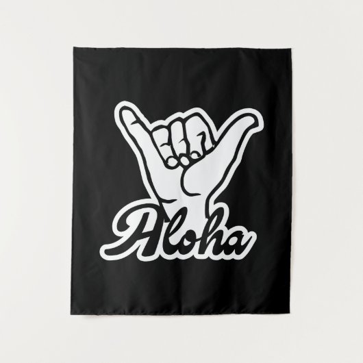 Aloha Shaka Hand, Hang Loose sign Wandteppich (Vorderseite)