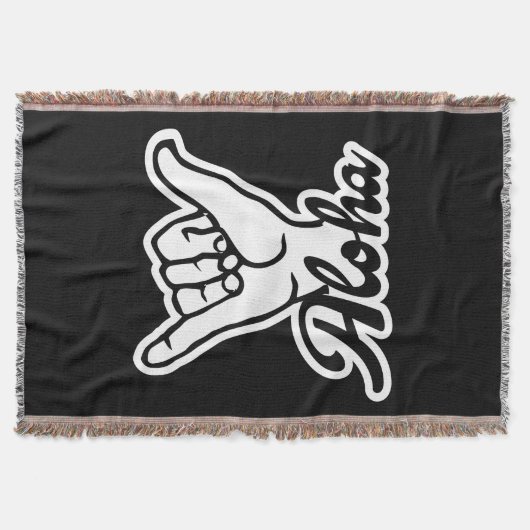 Aloha Shaka Hand, Hang Loose-Zeichen Decke (Vorderseite)