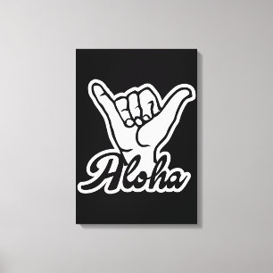 Aloha Shaka Hand, Hang Loose-Zeichen Leinwanddruck