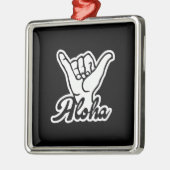 Aloha Shaka Hand, Hang Loose-Zeichen Ornament Aus Metall (Links)