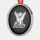 Aloha Shaka Hand, Hang Loose-Zeichen Ornament Aus Metall (Links)