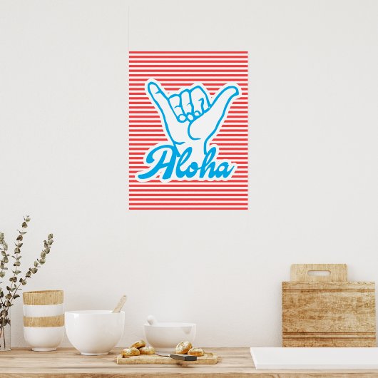 Aloha, Shaka Hand Poster (Küche)