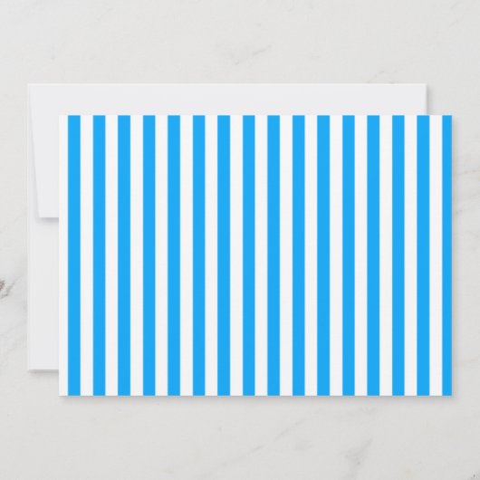 Aloha; Sky Blue Vertical Stripes; Streifen Einladung (Rückseite)