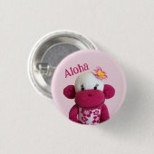 Aloha Sock Monkey Button (Vorne & Hinten)