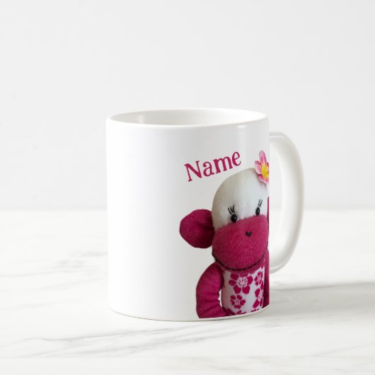 Aloha Sock Monkey (Girl) Kaffeetasse (VorderseiteRechts)