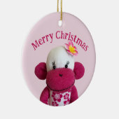 Aloha Sock Monkey (Girl) Keramik Ornament (Rechts)