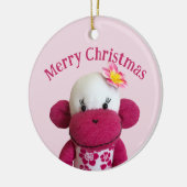 Aloha Sock Monkey (Girl) Keramik Ornament (Links)