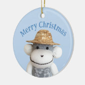 Aloha Sock Monkey (Junge) Keramik Ornament (Links)