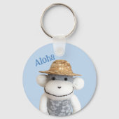 Aloha Sock Monkey (Junge) Schlüsselanhänger (Vorderseite)