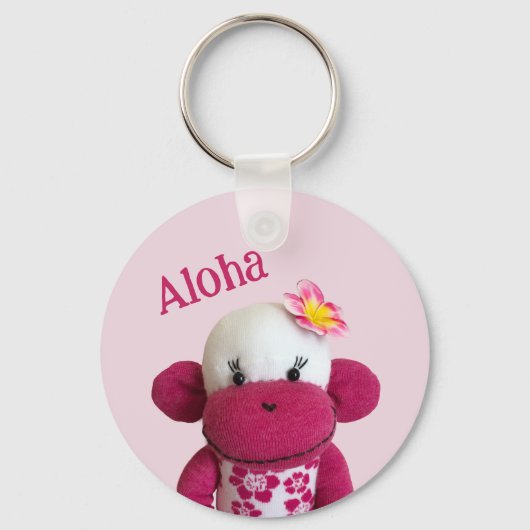Aloha Sock Monkey Schlüsselanhänger (Vorderseite)