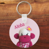Aloha Sock Monkey Schlüsselanhänger (Vorderseite)