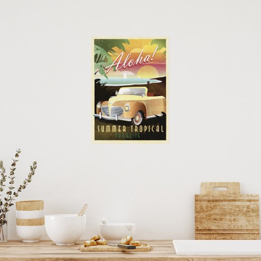 Aloha! Sommer-Tropenparadies Poster (Küche)