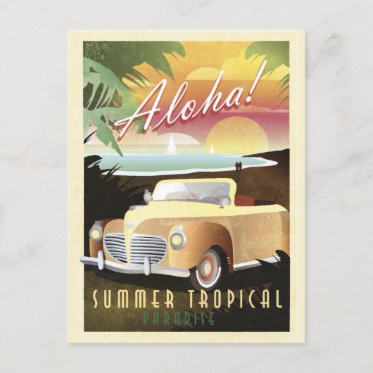 Aloha! Sommer-Tropenparadies Postkarte (Vorderseite)
