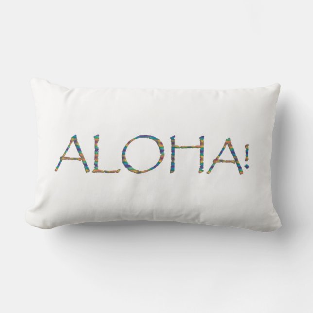 "Aloha!" Spezielles Design Lumbalkissen Lendenkissen (Vorderseite)