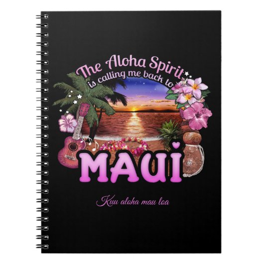 Aloha Spirit ruft mich zurück nach Maui Notizblock (Vorderseite)