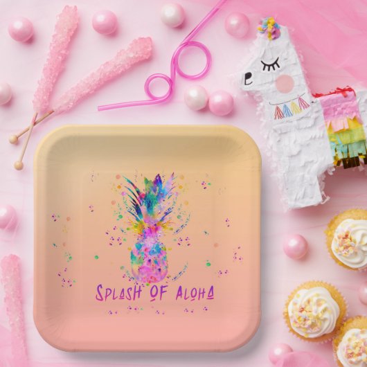 Aloha-Splash Pappteller (Party)