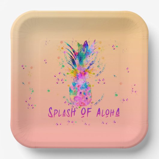 Aloha-Splash Pappteller (Vorderseite)