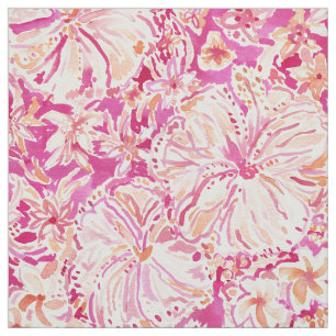 ALOHA STAAT tropischer Watercolor mit Blumen Stoff
