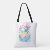 "Aloha State of Mind" Funny Boho Coastal  Tasche (Rückseite)