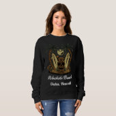 Aloha State Waikiki Beach Oahu Longboard Surfing Sweatshirt (Vorne ganz)