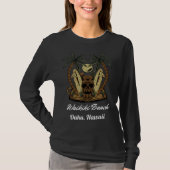 Aloha State Waikiki Beach Oahu Longboard Surfing T-Shirt (Vorderseite)