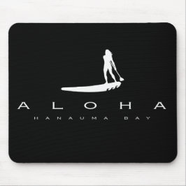 Aloha stehen Hawaii oben schaufelnd Mousepad