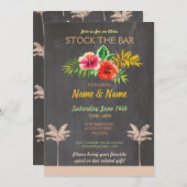 Aloha Stock Bar Luau Tiki Verlobung Einladung (Vorne/Hinten)