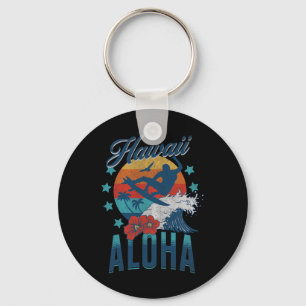 Aloha Strand Hawaii Surfen Vintage Hawaiian Retro Schlüsselanhänger