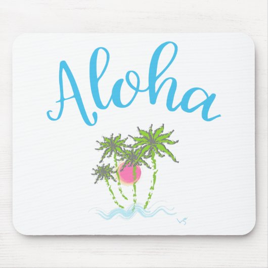 Aloha Strand-hawaiischer Art-Sommer Mousepad (Vorne)