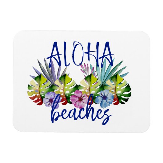 Aloha Strand-lustiger Kreuzfahrt-Türmarkierung Magnet (Horizontal)