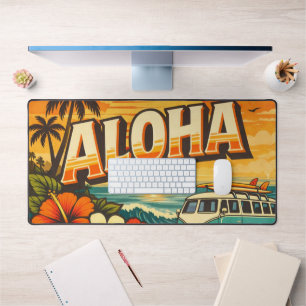 Aloha-Strand-Sonnenuntergang-Inseln Schreibtischunterlage