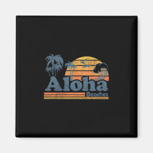 Aloha Strände Hawaii Vintage Strand Surfen Retro H Magnet