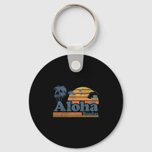 Aloha Strände Hawaii Vintage Strand Surfen Retro H Schlüsselanhänger