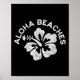 Aloha-Strände im Retro-Stil Hawaii-Urlaub  Poster