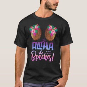 Aloha Strände Kokosnuss BH mit hawaiianischen trop T-Shirt