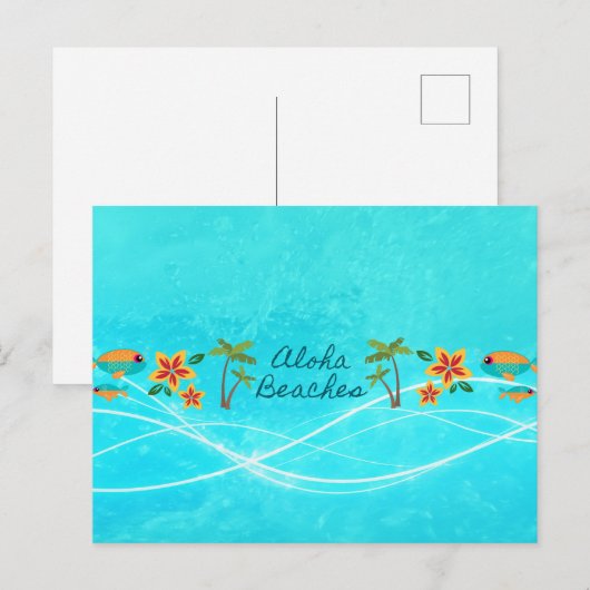 Aloha-Strände Postkarte (Vorne/Hinten)